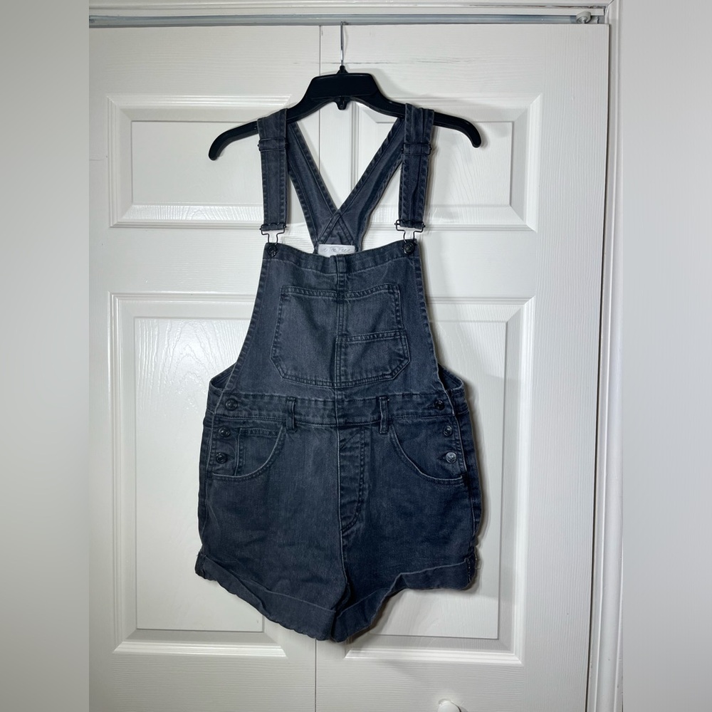 Free People Dark Denim Overalls
